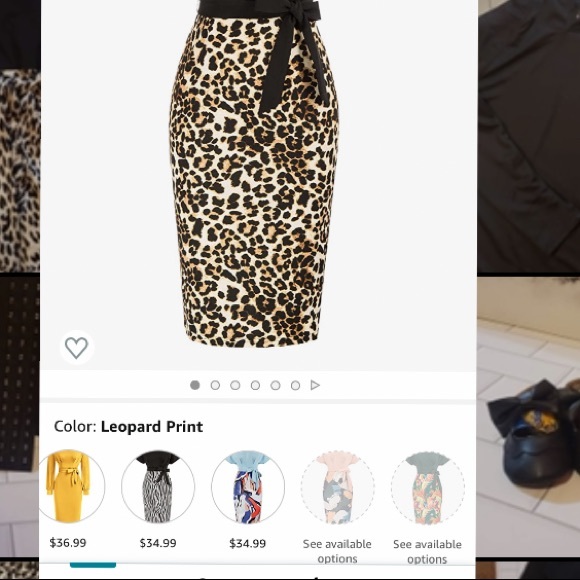 cute black top with leopard print bottom dress. brand new never used - Picture 2 of 2